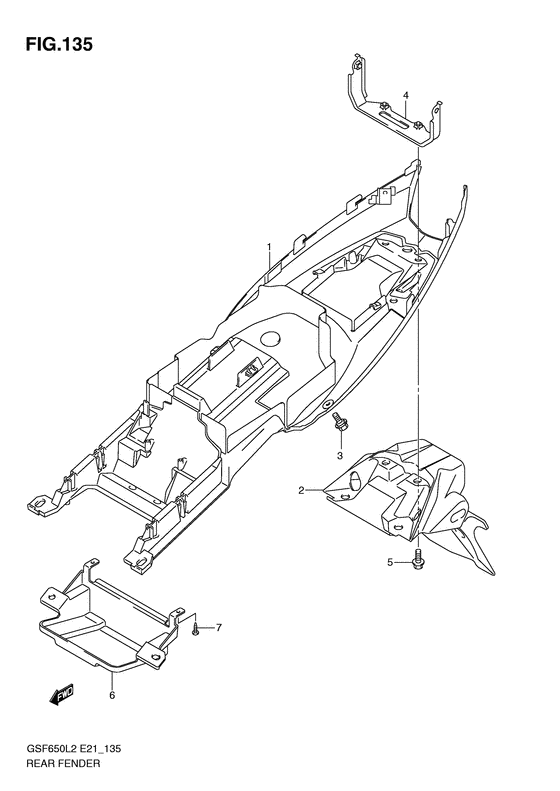 GSF650 (ABS) Заднее крыло