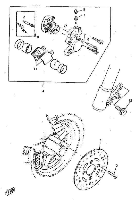 CW50RSP Front brake. caliper