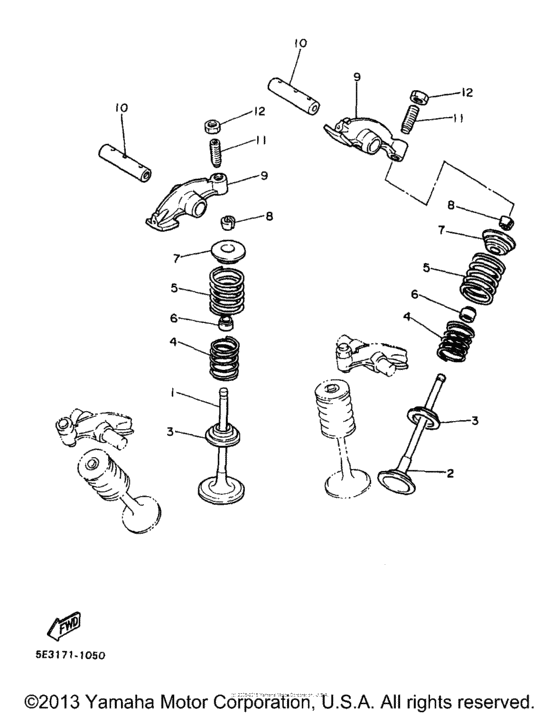 XV750JC1 Клапана