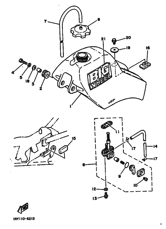 BW80 BW80W Tank fuel