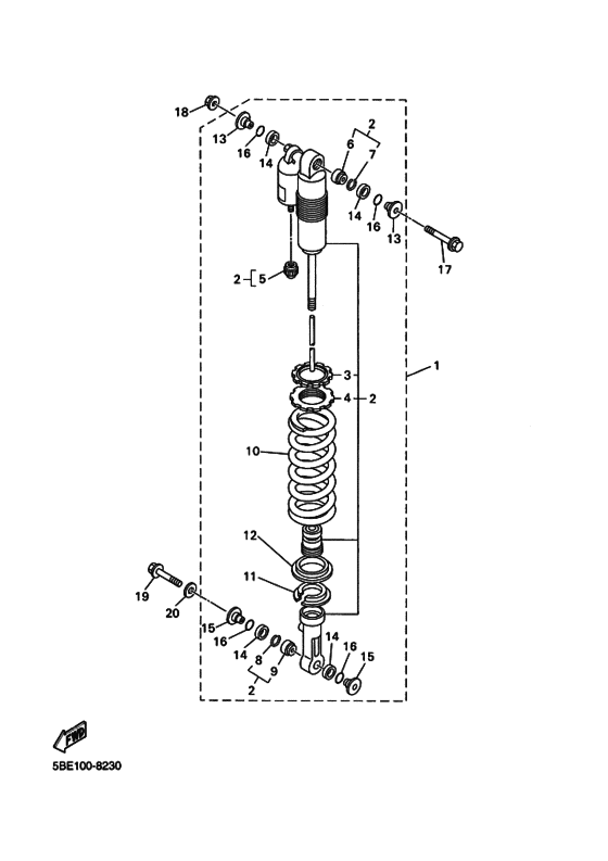 WR400F WR400FK Задняя подвеска
