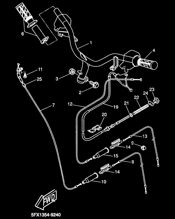 CW50RS Steering handle. cable