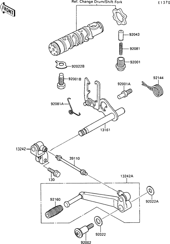 ZX500 Механизм переключения передач