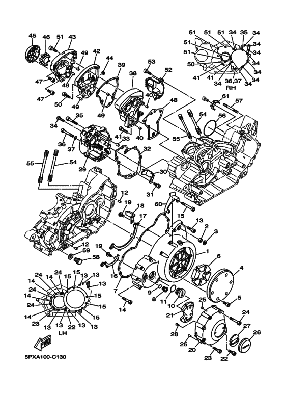 Crankcase cover ass`y  (v