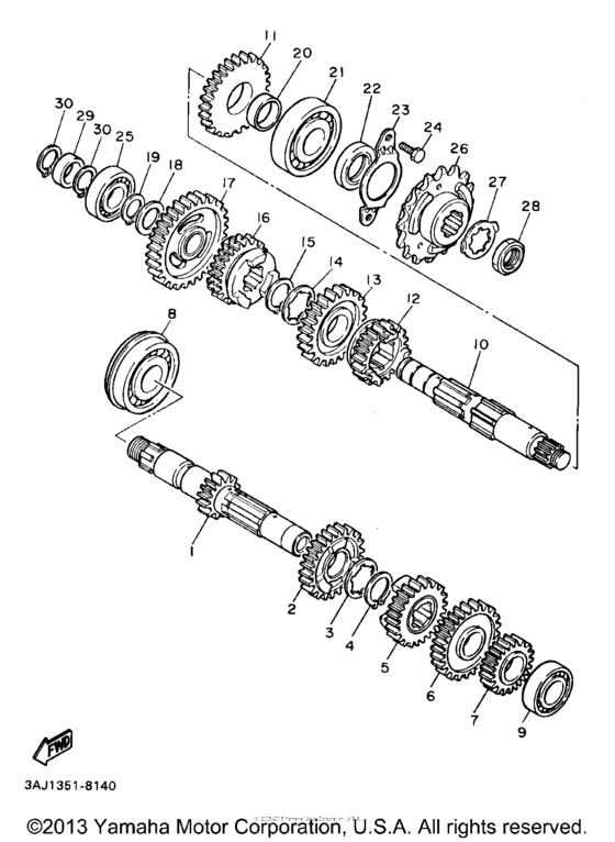XT600EA Трансмиссия