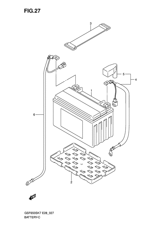 GSF650S Аккумулятор