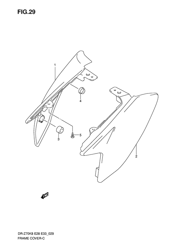 DR-Z70 Обтекатель задний