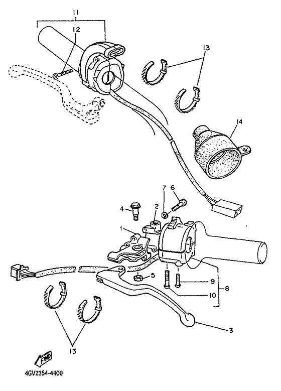 Handle switch. lever