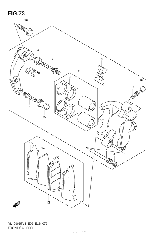 VL1500BT Передние тормоза