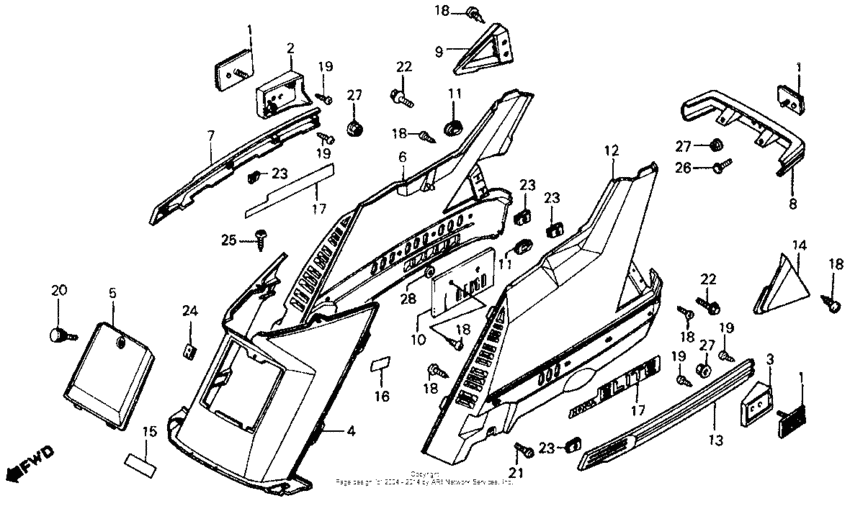 Center cover + rear cover