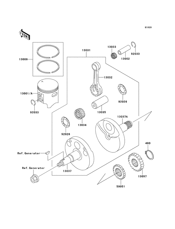 Crankshaft/piston