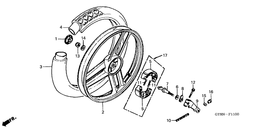 Rear wheel complete assy
