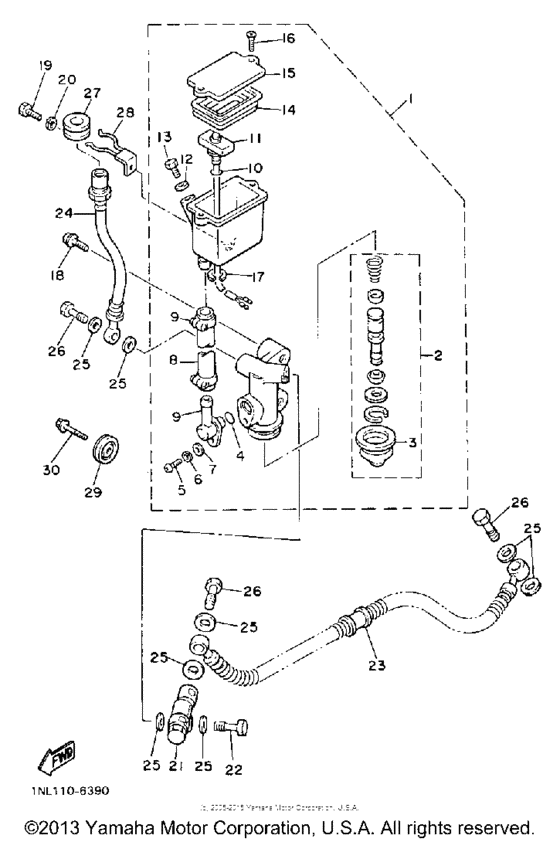 XVZ13DS Задний торм цилиндр