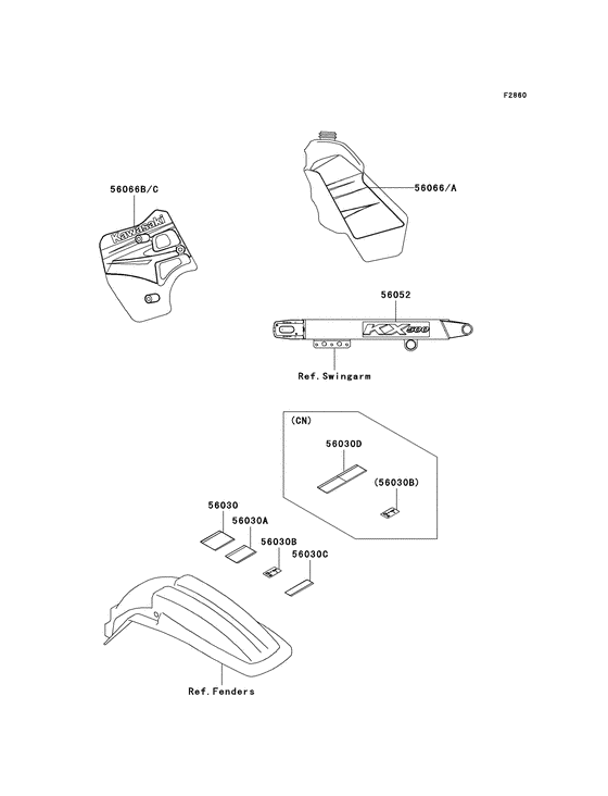 KX500 Наклейки