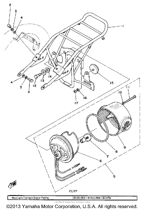 Carrier-tail lamp