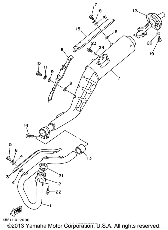 XT225LC Выхлопная система