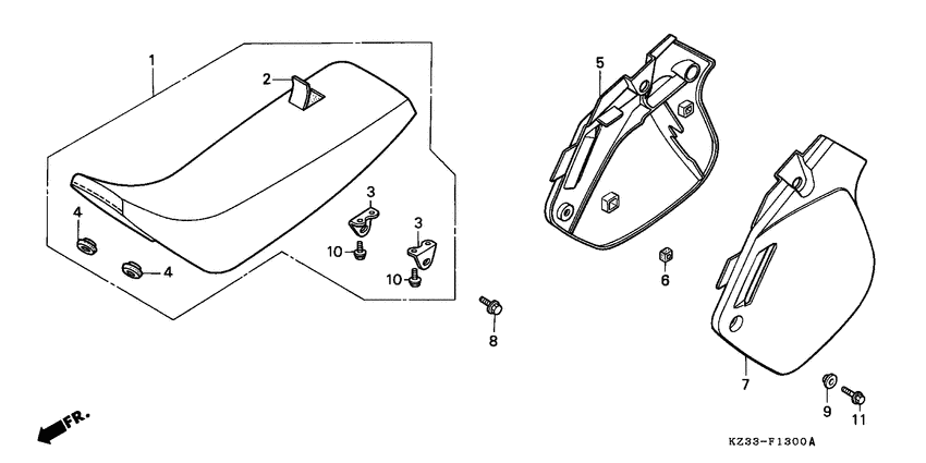 CR250R Seat / side cover