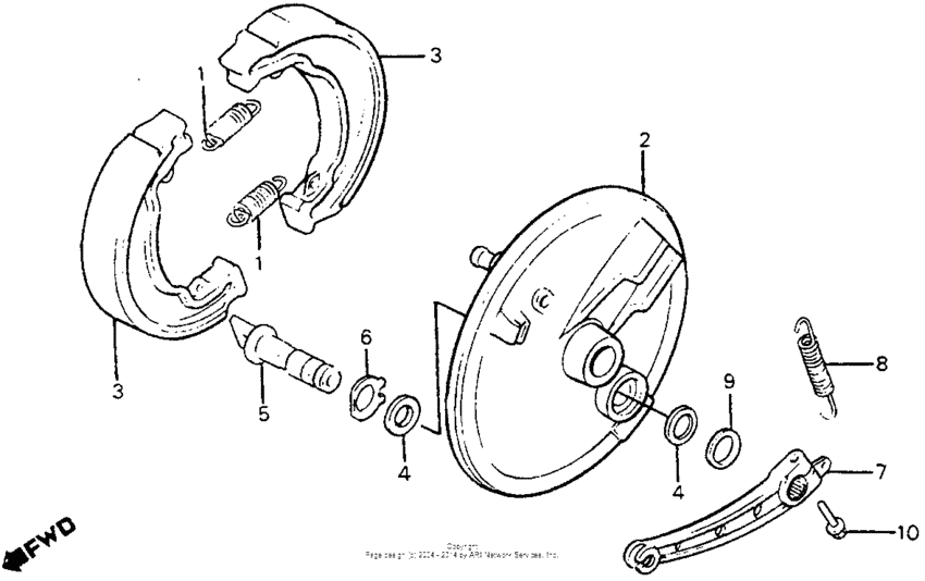 Front brake panel 83