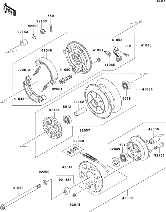 Rear wheel/chain(a7/a8)