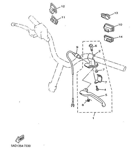 Handle switch. lever
