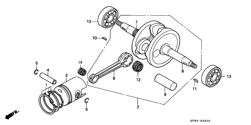 Crankshaft/piston
