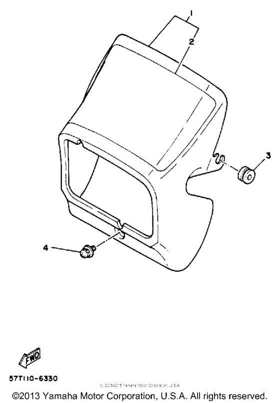 XT350AC (CA ED.) Обтекатели