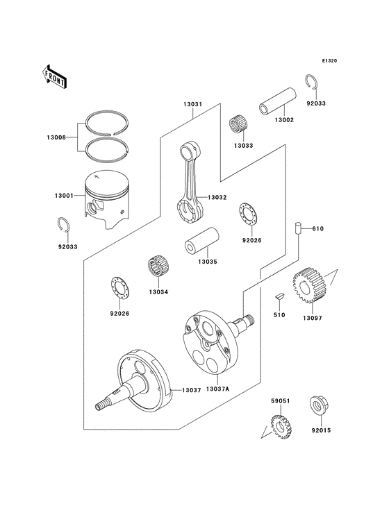Crankshaft/piston