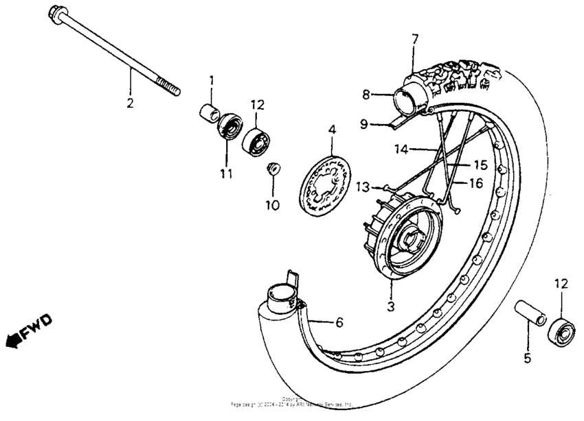 Front wheel 83-85