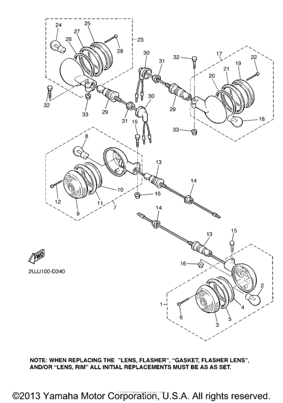 XV250T Поворотники