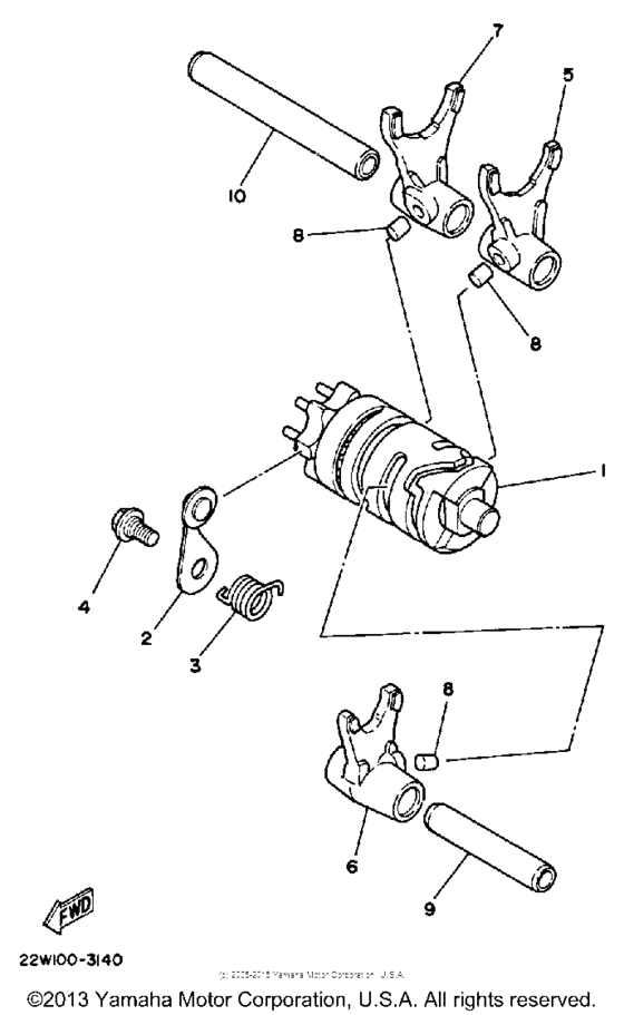 Shift cam-fork