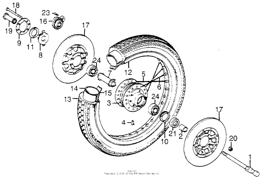 Front wheel + disc