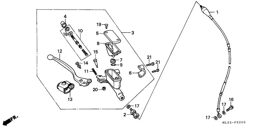 Fr. brake master cylinder
