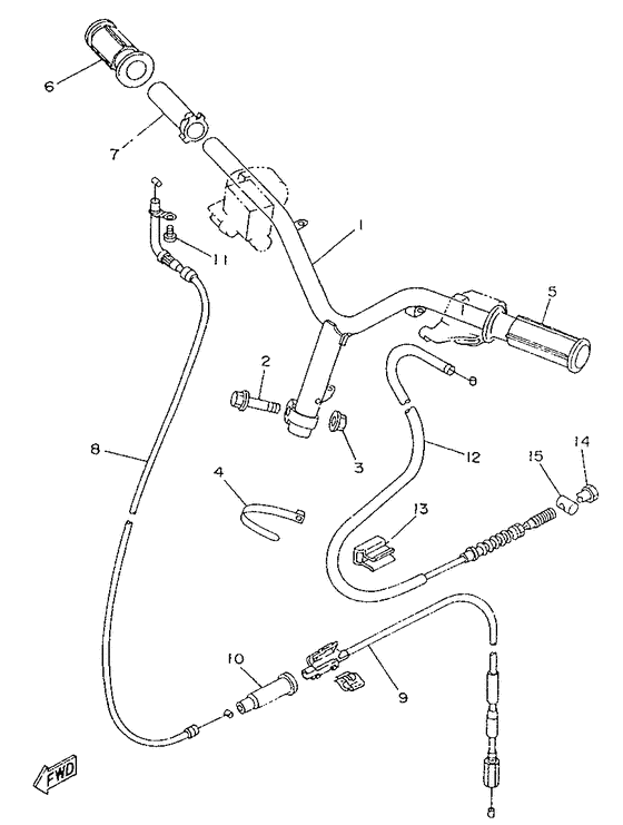 Steering handle. cable