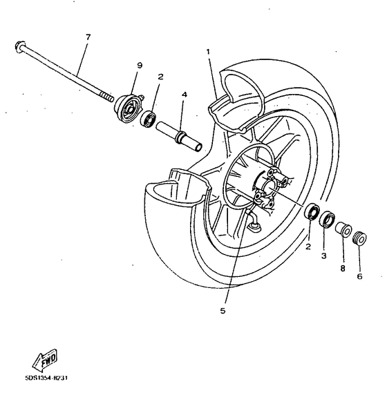 YP125 Переднее колесо
