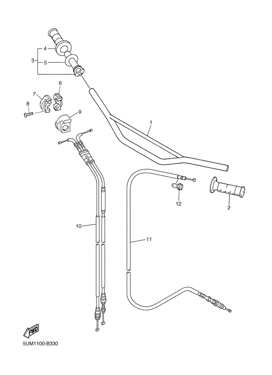 Steering handle & cable
