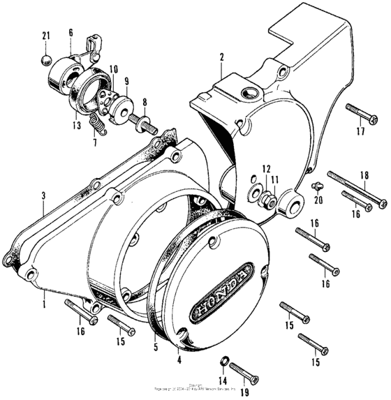 Left crankcase cover + rearcover