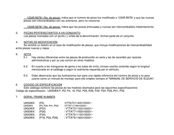 UX50 Catalog preface