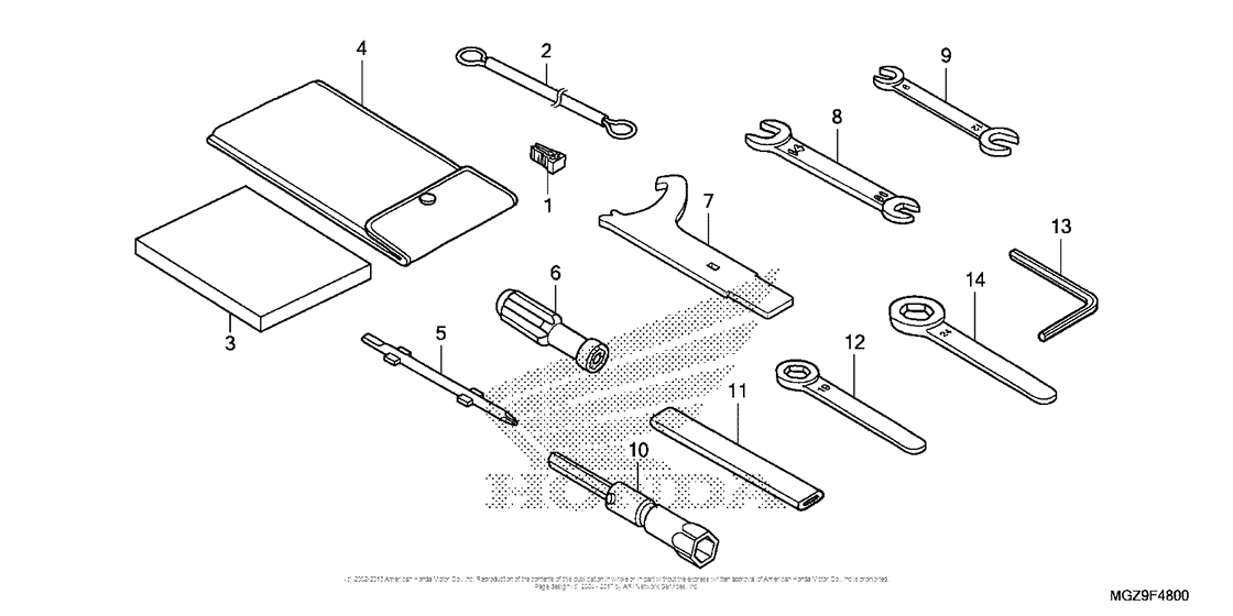 CB500X (ABS) Инструмент