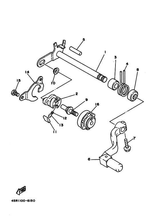 WR250Z Вал переключения