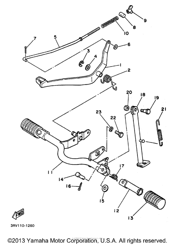 PW80K1 Подножки