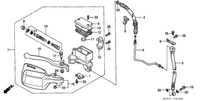 Fr. brake master cylinder