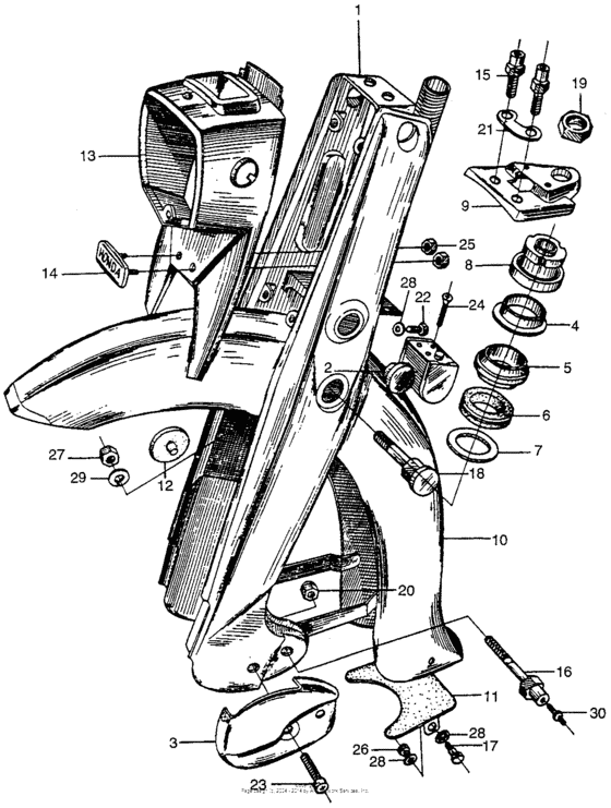 Front fork + front fender (2)