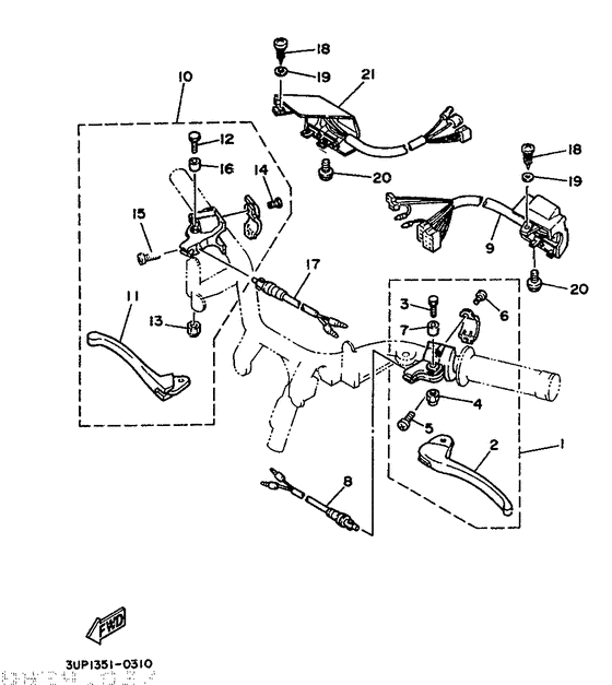 Handle switch. lever
