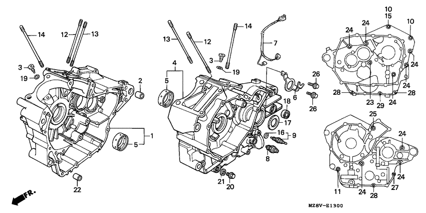 VT600CD Картер двигателя