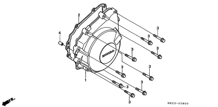CB600F2Y Крышка генератора
