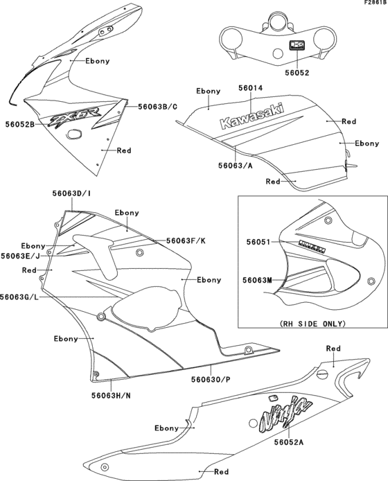 ZX600 Decals(red / ebony)(zx600-j1p)