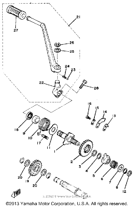 Kick starter alternate parts