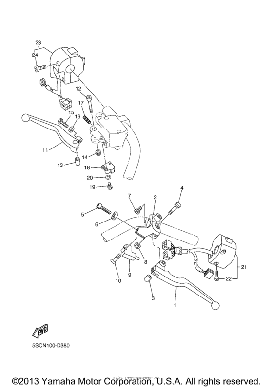 XVS650AT Рулевые переключатели