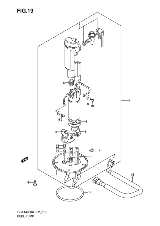 GSX1400 Топливный насос
