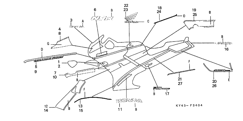 NSR125R Stripe / mark